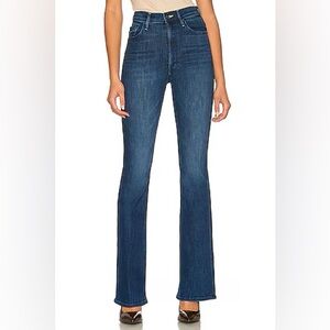 MOTHER Dark Blue High-Rise Bootcut Jeans